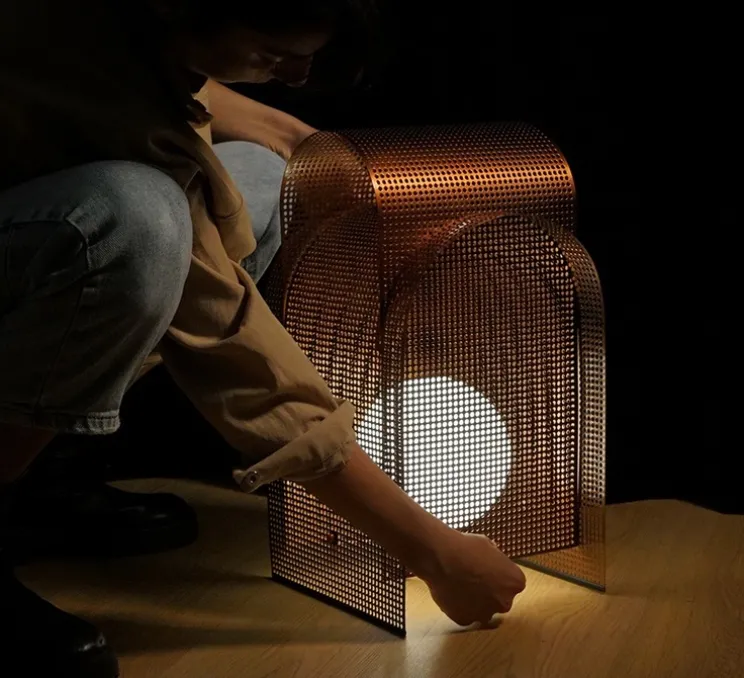 Lampe à poser, Fold In, corten, L25cm, H45cm - Alma light