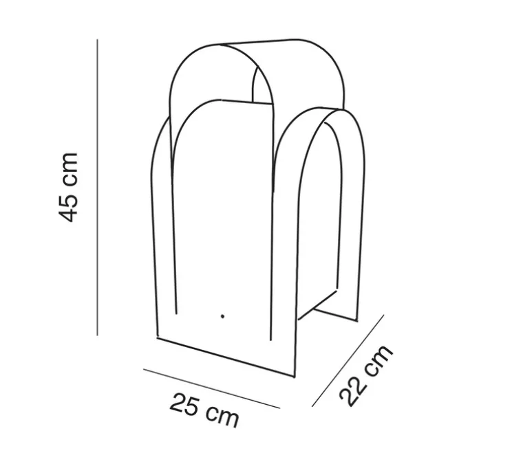Lampe à poser, Fold In, corten, L25cm, H45cm - Alma light