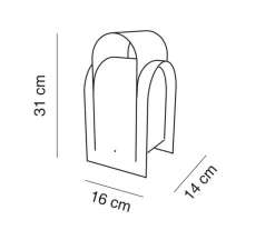Lampe à poser, Fold In, noir, L16cm, H31cm - Alma light