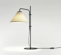Lampe à poser, Funiculi Fabric, noir, sable, LED, H61,4cm - Marset