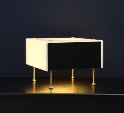 Lampe à poser, G60, dimmable, noir et blanc, Ø33cm, H20cm - Sammode