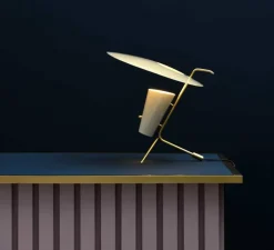 Lampe à poser, G24 Guariche, blanc cassé, Ø39cm, H42cm - Sammode