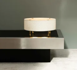 Lampe à poser, G50 L, blanc, Ø35cm, H22,5cm - Sammode