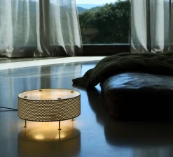 Lampe à poser, G50 L, noir et blanc, Ø35cm, H22,5cm - Sammode