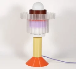 Lampe à poser, Gigi XL à poser, violet, jaune, marron, orange, Ø28cm, H51cm - Warren & Laetitia