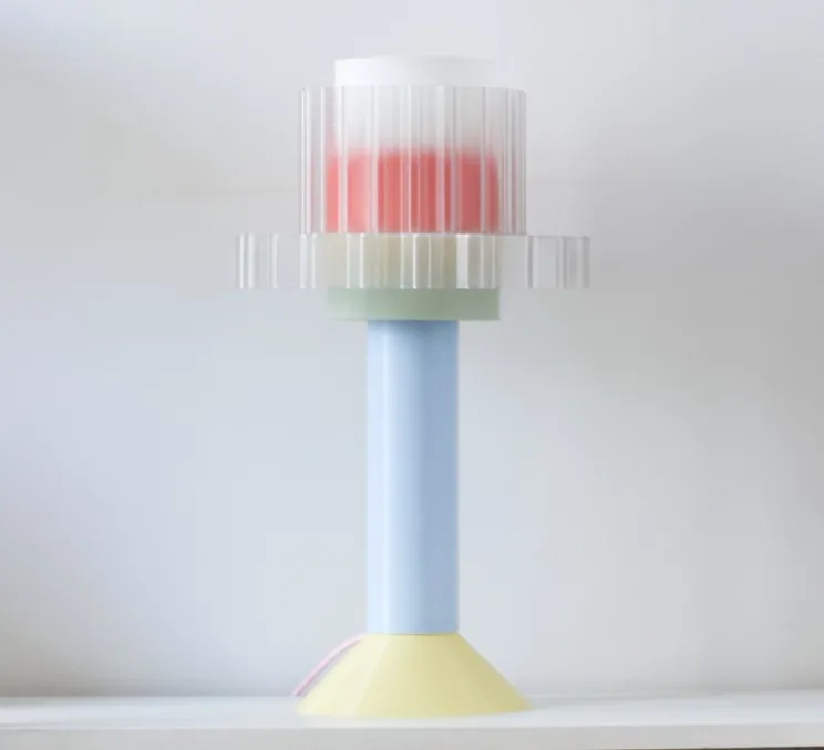 Lampe à poser, Gigi XL à poser, menthe, bleu, jaune, corail, Ø28cm, H51cm - Warren & Laetitia