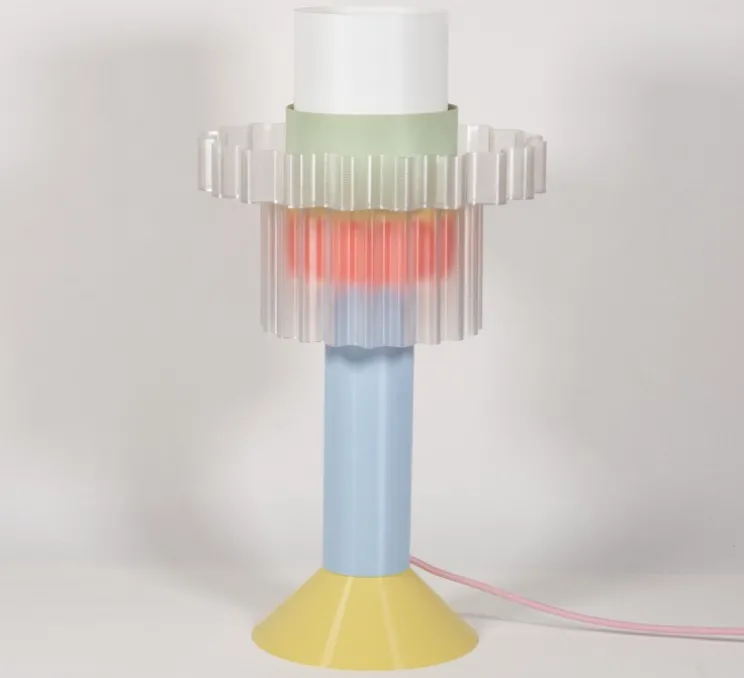 Lampe à poser, Gigi XL à poser, menthe, bleu, jaune, corail, Ø28cm, H51cm - Warren & Laetitia