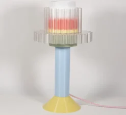 Lampe à poser, Gigi XL à poser, menthe, bleu, jaune, corail, Ø28cm, H51cm - Warren & Laetitia