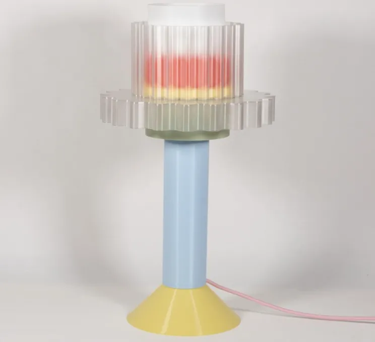 Lampe à poser, Gigi XL à poser, menthe, bleu, jaune, corail, Ø28cm, H51cm - Warren & Laetitia