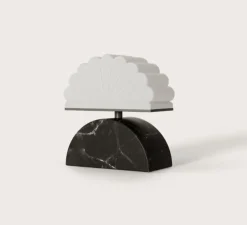 Lampe à poser, Gina, S1334, vieil or, marbre noir, L20cm, H23,5cm - Aromas del Campo