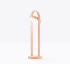 Lampe à poser, Giravolta 1799T/50 , rose, LED , aluminium, IP65, Ø15cm, H50cm - Pedrali