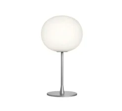 Lampe à poser, Glo-Ball Table 1, blanc et argent, Ø33cm, H60cm - Flos