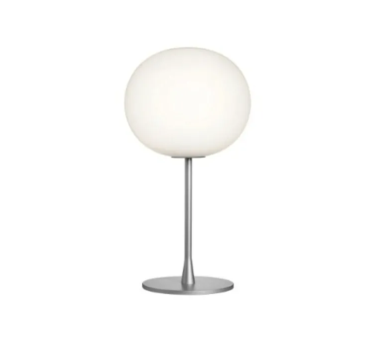 Lampe à poser, Glo-Ball Table 1, blanc et argent, Ø33cm, H60cm - Flos