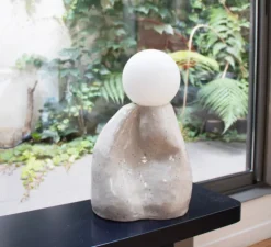 Lampe à poser, Gloria, Beige moucheté, L13,5cm, H35cm - Alice Lahana Studio