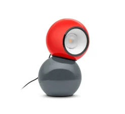 Lampe à poser, Gravitino 541, gris et rouge, LED, dim, 3000K, 956 lm, L14cm, H24,9cm - Stilnovo
