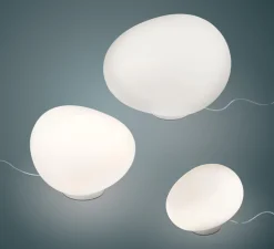Lampe à poser, Gregg Midi, blanc et blanc, LED, 2700K, 830lm, L21cm, H17cm - Foscarini