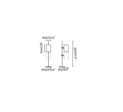 Lampe à poser, Guadalupe, lampe de table, beige, L24cm, H55cm - Faro