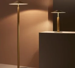 Lampe à poser, H, or mat, LED, 2700k, 534 lm, Ø28cm, H40cm - LEDs C4