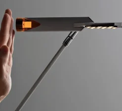 Lampe à poser, Halley, argent, LED, dim, 3000K, 1118 lm, L83,8cm, H55,5cm - Stilnovo