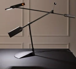 Lampe à poser, Halley, noir, LED, dim, 3000K, 1118 lm, L83,8cm, H55,5cm - Stilnovo