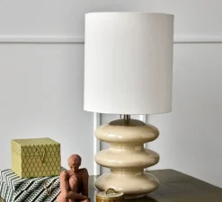 Lampe à poser, HDStep L, sable et blanc cassé, Ø33,5cm, H69cm - House Doctor