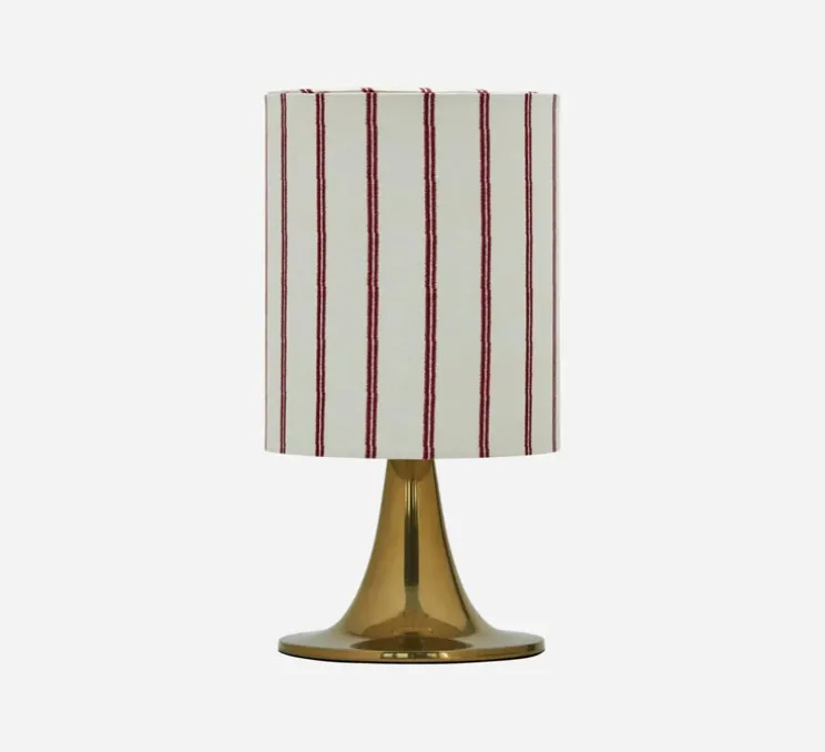 Lampe à poser, HDTulip, blanc, rouge et laiton antique, Ø38cm, H20cm - House Doctor
