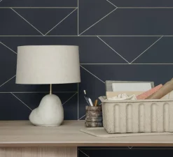 Lampe à poser, Hebe small blanc cassé, abat-jour Eclipse naturel, Ø33cm, H48,5cm - Ferm Living