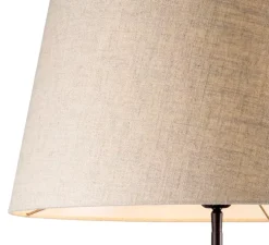 Lampe à poser, Horus, bronze, abat-jour lin, L50cm, H90cm - Eichholtz