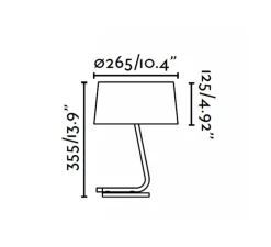 Lampe à poser, Hôtel, blanc, H37cm - FARO