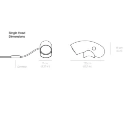 Lampe à poser, Hyphen Simple, Porcelaine naturelle, L11cm, H15cm, 3000K, 1000lm - Darmes