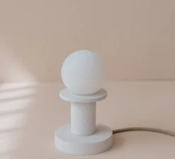 Lampe à poser, Idoia 1, blanc, Ø12,5cm, H12cm - Zuri