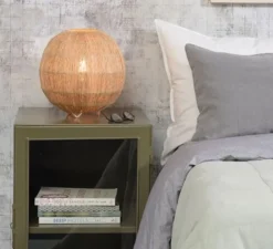 Lampe à poser, Iguazu, naturel, Ø25cm, H25cm - Good&Mojo