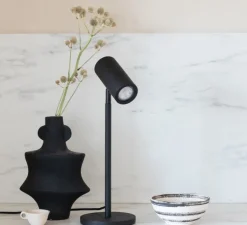 Lampe à poser, Java, noir, Ø18cm, H47cm - Good&Mojo