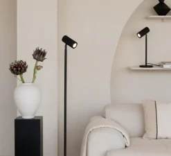 Lampe à poser, Java, noir, Ø18cm, H47cm - Good&Mojo