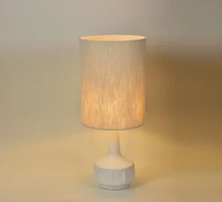 Lampe à poser, Jimmy L, blanc, Ø32cm, H83cm - Market Set