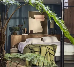 Lampe à poser, Jute Cilinder + Retro Stoneware, vert jade, vert, Ø22cm, H70cm - HK Living