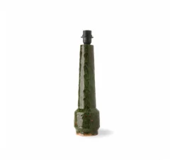 Lampe à poser, Jute Cilinder + Retro Stoneware, vert jade, vert, Ø22cm, H70cm - HK Living