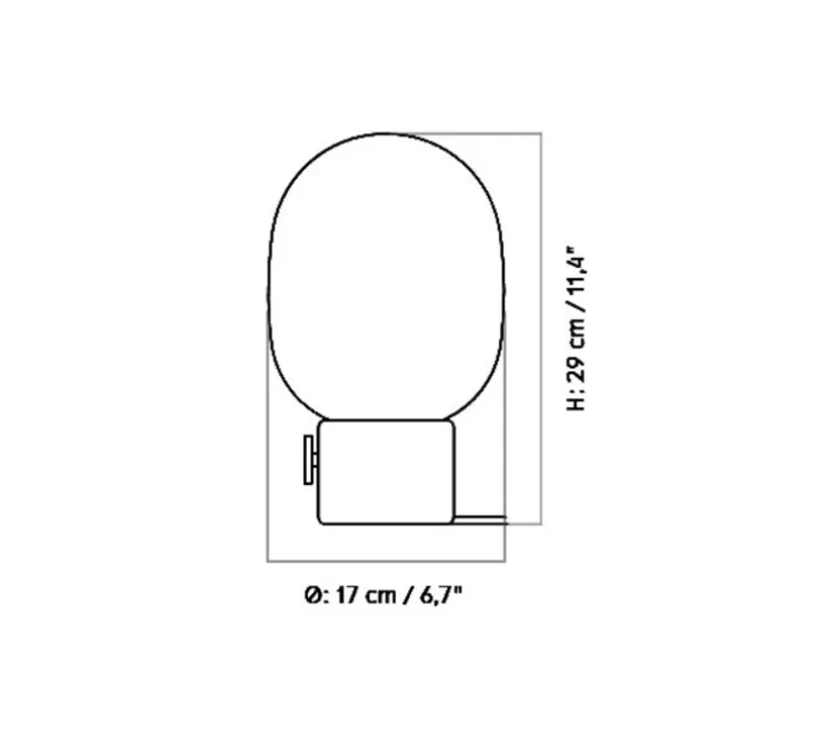 Lampe à poser, JWDA , bronze, opalin brillant, Ø17cm, H29cm - Audo Copenhagen