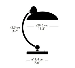 Lampe à poser, Kaiser Idell 6631-T Luxus, noir brillant, L28,5cm, H42,5cm - Fritz Hansen