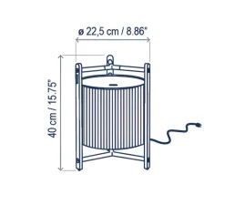 Lampe à poser, Kando M/40, sable, LED, dim, 2200-2400-2700K, 1653 lm, Ø22,5cm, H40cm - Bover
