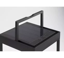 Lampe à poser, KASP Lampe balise portable, noir, IP65, LED, 2700K-3000K, 150lm, Ø18,4cm, H30cm - FARO