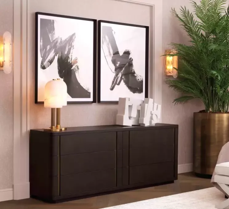 Lampe à poser, Kayla, Albâtre, laiton antique, Ø22cm, H61,5cm - Eichholtz