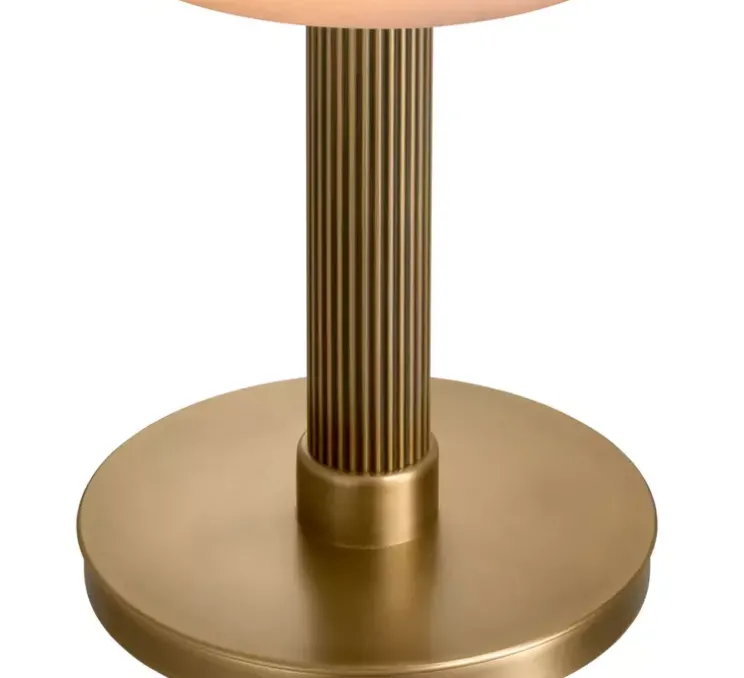 Lampe à poser, Kayla, Albâtre, laiton antique, Ø22cm, H61,5cm - Eichholtz