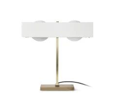 Lampe à poser, Kernel, blanc, laiton, LED, L40cm, H20cm - Bert Frank