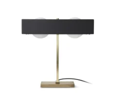 Lampe à poser, Kernel, noir, laiton, LED, L40cm, H20cm - Bert Frank