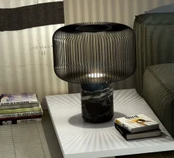 Lampe à poser, Keshi, marbre noir, H44cm, Ø50cm - B-LUX