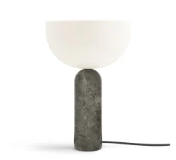 Lampe à poser, Kizu Large, blanc et marbre gris du marais, Ø30cm, H45cm - New Works