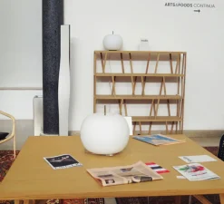 Lampe à poser, Kushi 33, blanc et laiton, Ø33cm, H32cm - KDLN