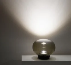 Lampe à poser, La Mariée, transparent, noir, IP40, LED, dim, 3000K, 1008 lm, Ø28cm, H23,5cm - Stilnovo