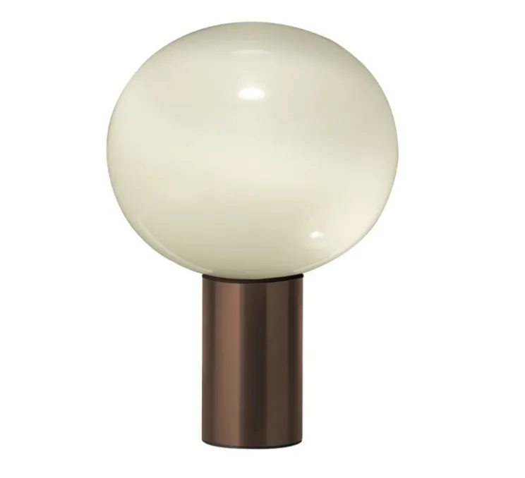 Lampe à poser, Laguna Tavolo, transparent fumé, bronze satiné, Ø16cm, H24,1cm - Artemide